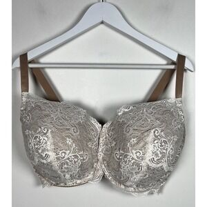 ThirdLove 24/7‎ Lace Balconette Bra Beige & Cream Plus Size 40H NWOT